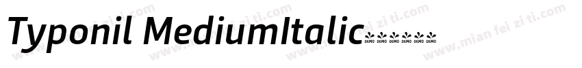 Typonil MediumItalic字体转换